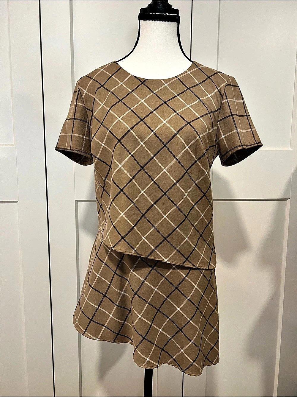 BAILEY44 Plaid Top in Brown Size Small